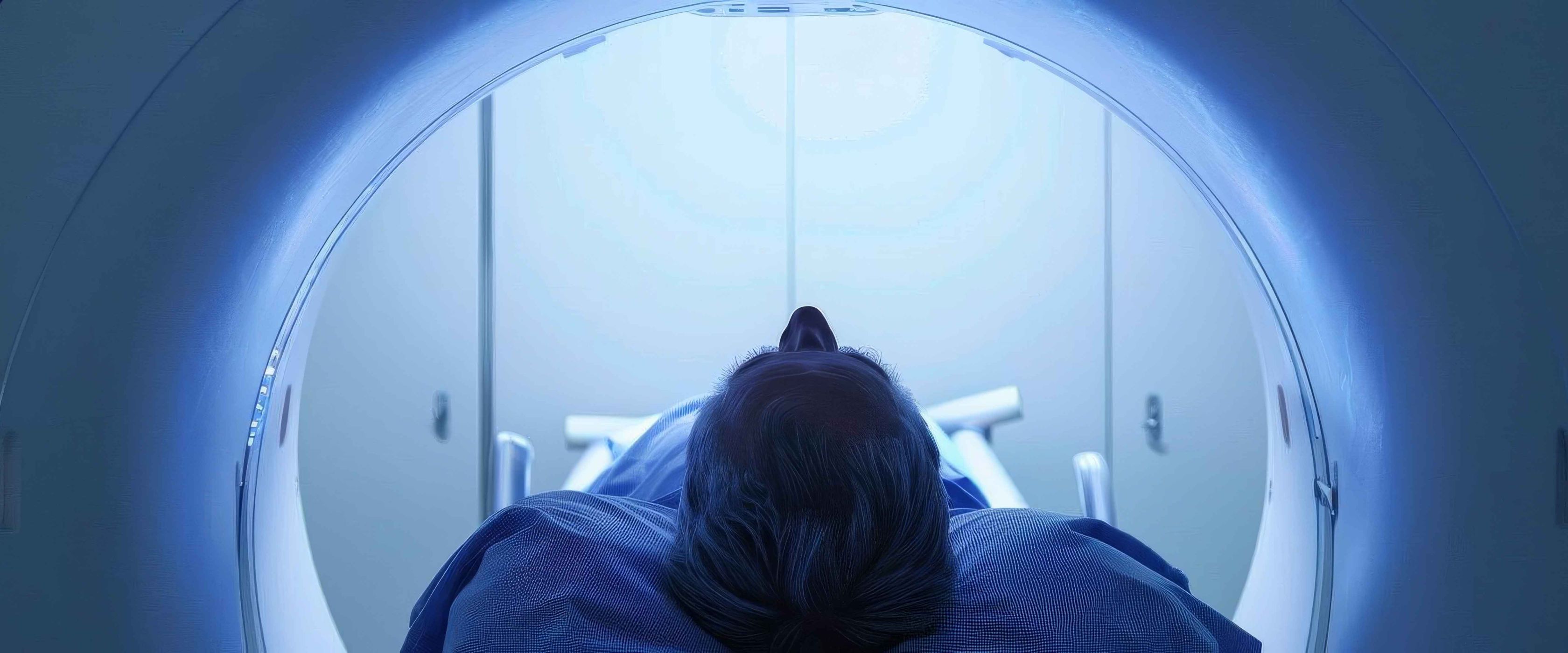 Person getting a PET scan