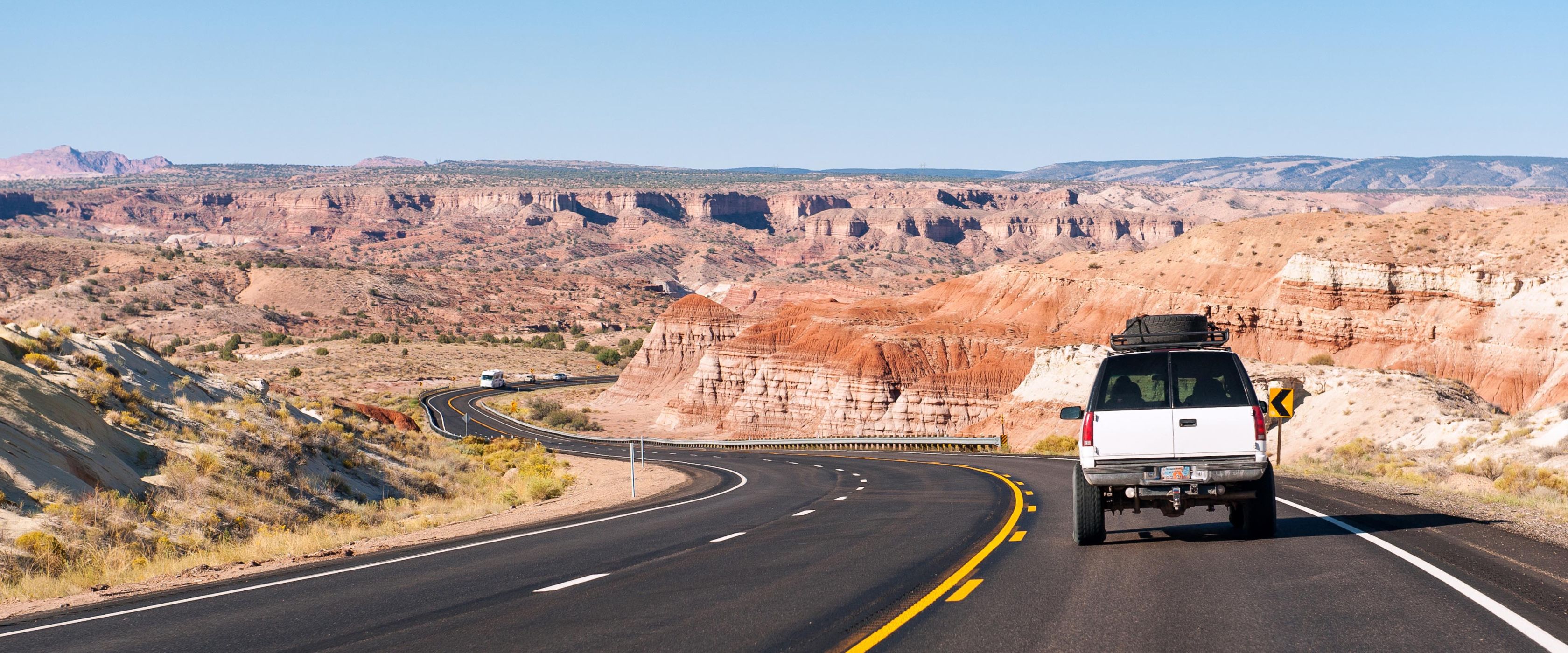 Vehicle on a road in Arizona