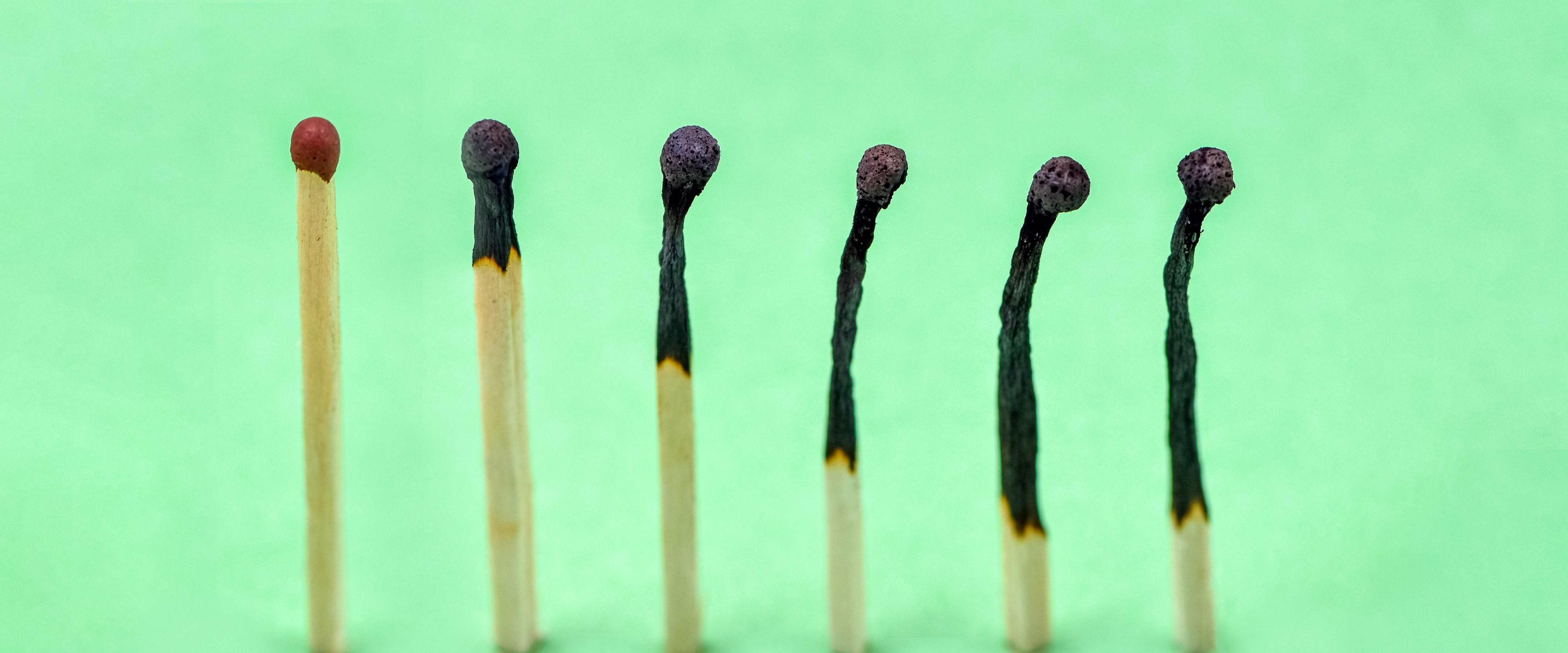 Matches burning