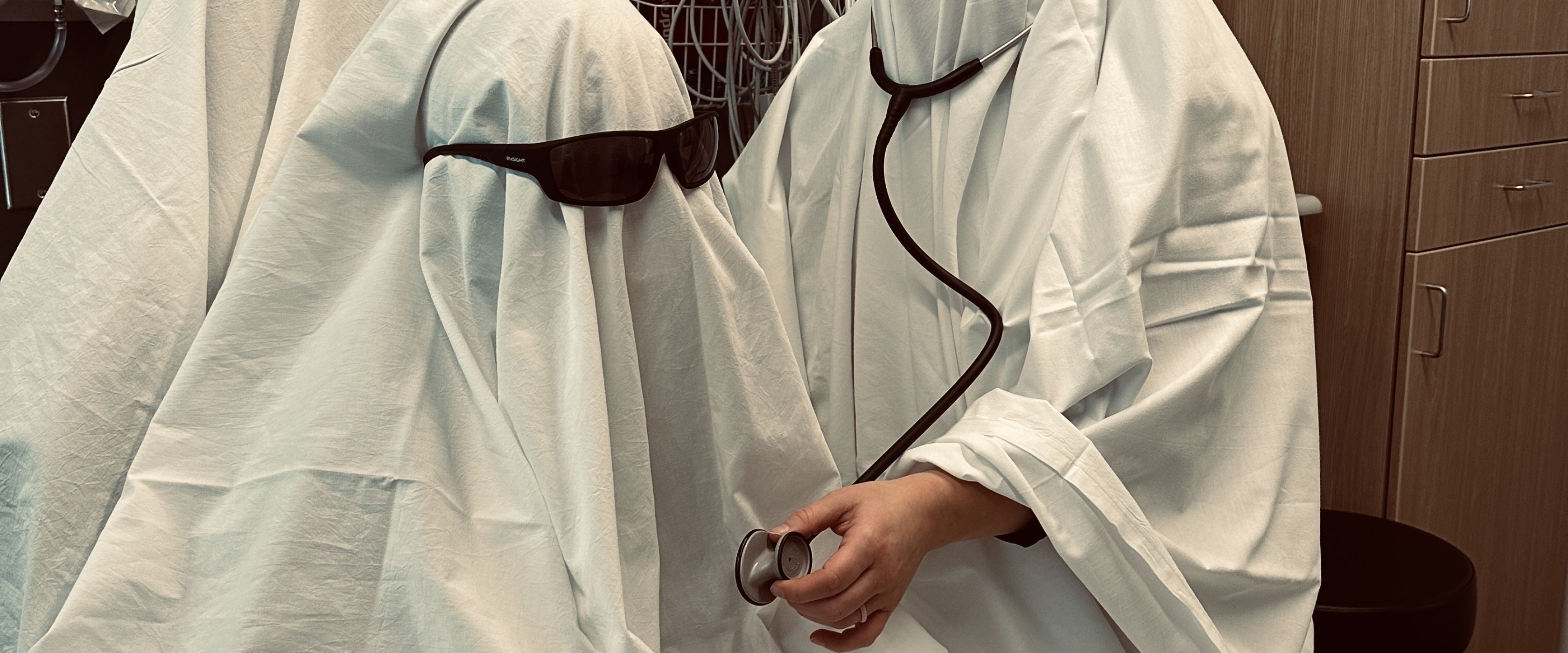 Halloween costumes in the hospital