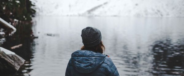 Woman in snow