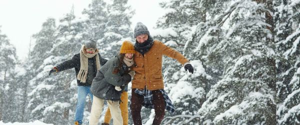 People playing in the snow