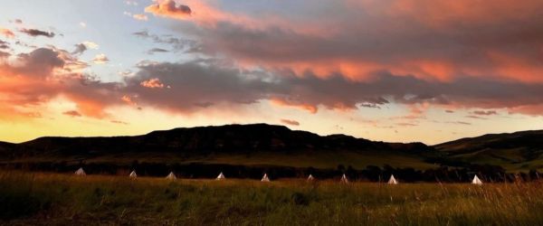 Montana landscape at sunset