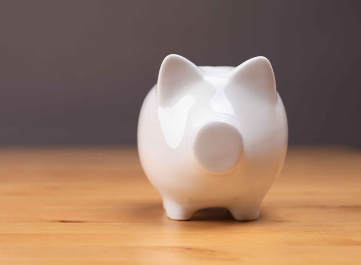 White piggy bank