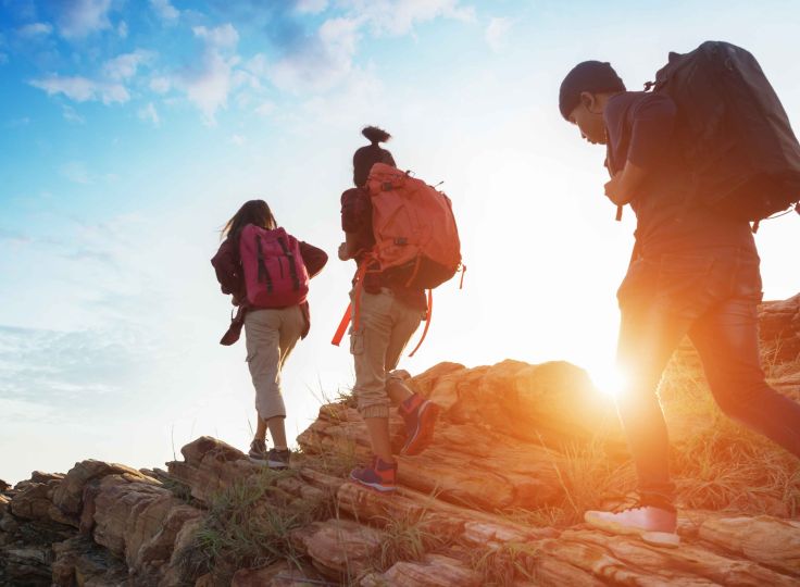 People hiking