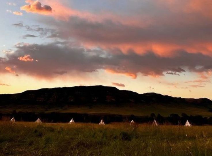 Montana landscape at sunset