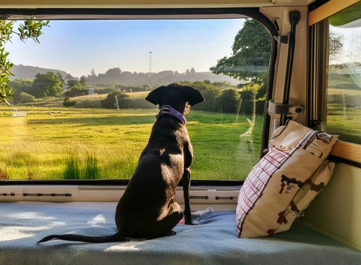 Dog in a van