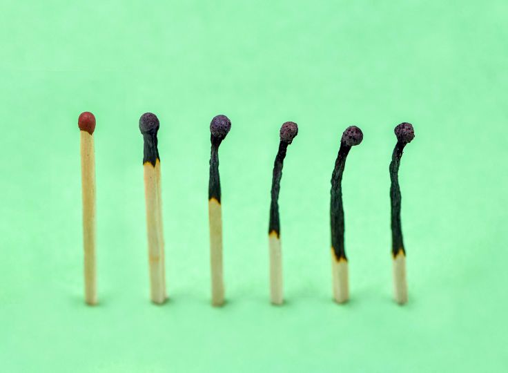 Matches burning