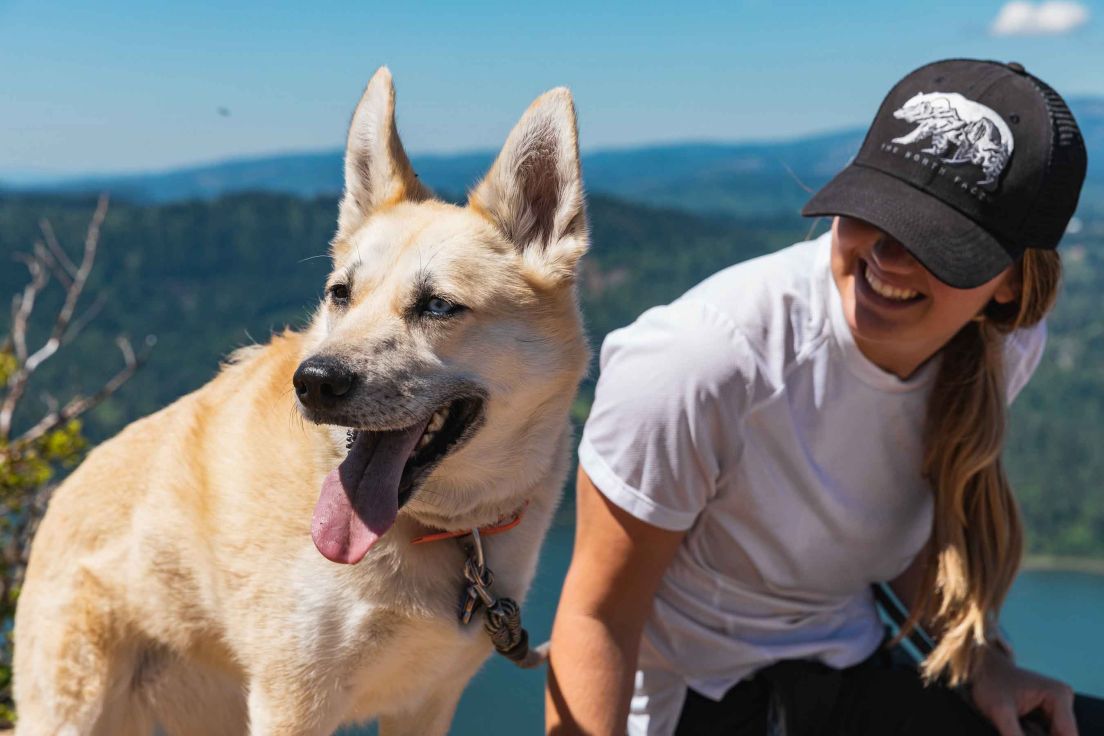 Woman and her dog