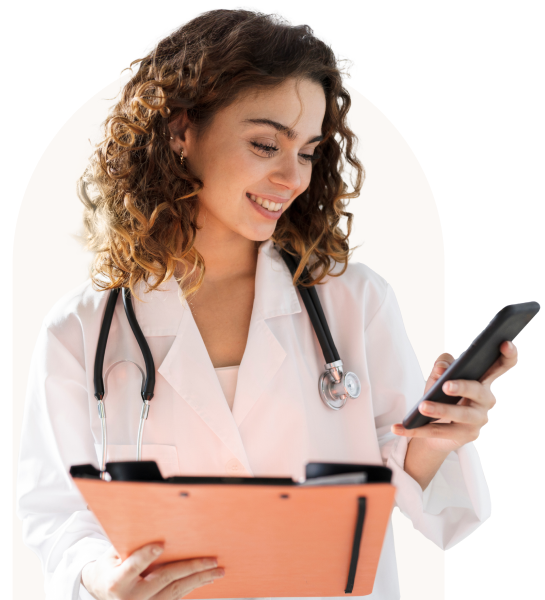 A Flexcare clinician examines a new assignment pay package on their mobile