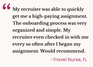 A Florida-based travel nurse shares how FlexCare provided an organized onboarding process and secured a high-paying assignment